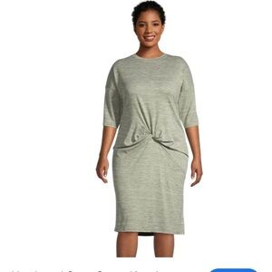 World Market Heathered Sage Green Knot Lounge Dress one size Jersey knit